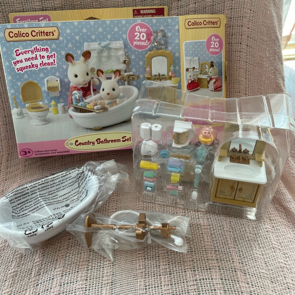 Calico Critters Country Bathroom Set